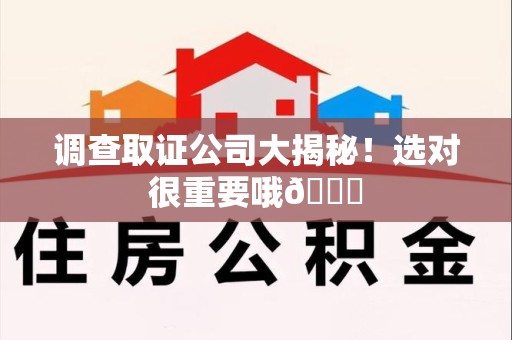 宁化调查取证公司大揭秘！选对很重要哦😎