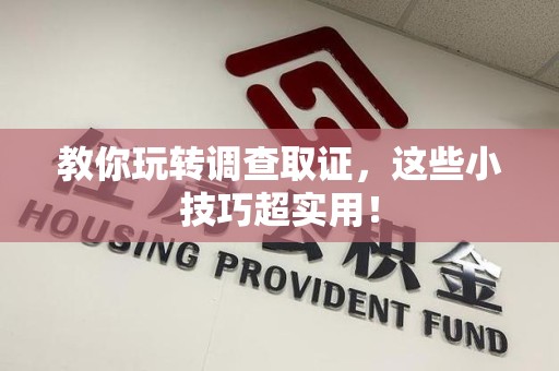宁化教你玩转调查取证，这些小技巧超实用！