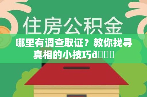 宁化哪里有调查取证？教你找寻真相的小技巧😎