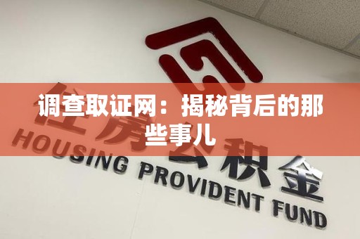 宁化调查取证网：揭秘背后的那些事儿