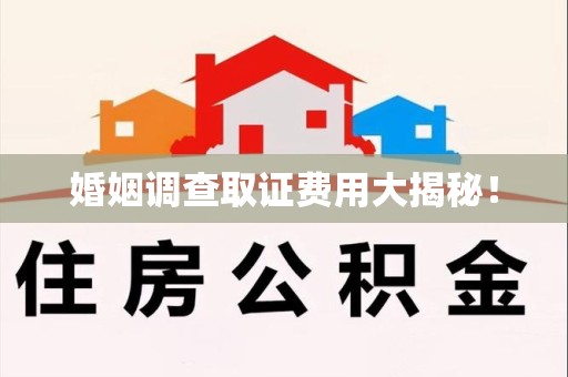 宁化婚姻调查取证费用大揭秘！
