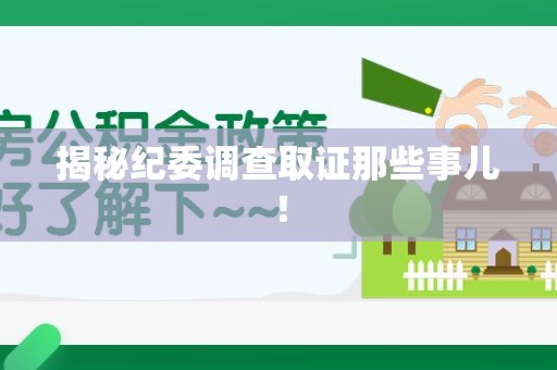 宁化揭秘纪委调查取证那些事儿！