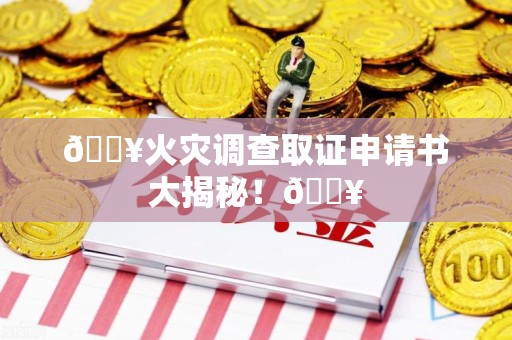 宁化🔥火灾调查取证申请书大揭秘！🔥